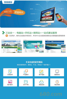 三網通智能建站、手機站、微網站、PC站